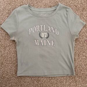 Aeropostale Sage Green Portland Maine Tee